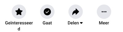 Knoppen om te reageren op eventement